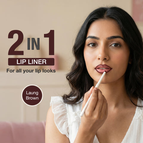 NY Bae 2-in-1 Lip Liner & Lip Colour - Shade - Laung Brown