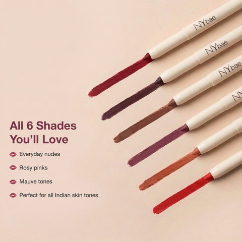 NY Bae 2-in-1 Lip Liner & Lip Colour - Shade- Kokum Plum