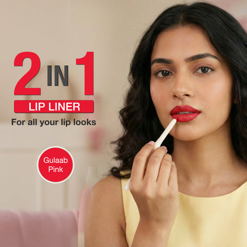 NY Bae 2-in-1 Lip Liner & Lip Colour - Shade- Gulaab Pink