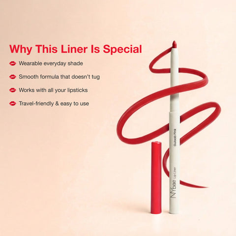 NY Bae 2-in-1 Lip Liner & Lip Colour - Shade- Gulaab Pink