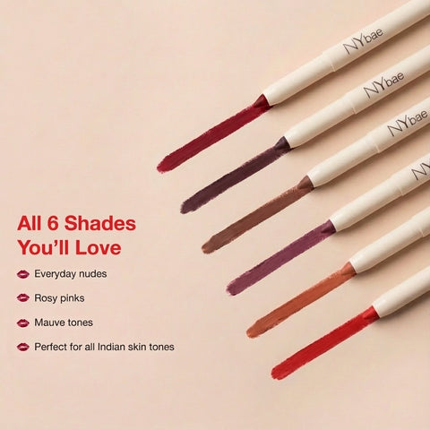 NY Bae 2-in-1 Lip Liner & Lip Colour - Shade- Gulaab Pink