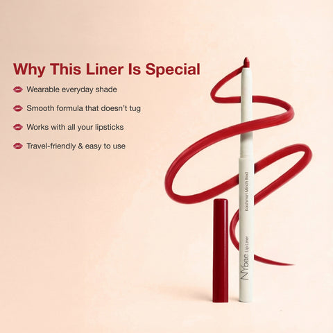 NY Bae 2-in-1 Lip Liner & Lip Colour - Shade- Kashmiri Mirch