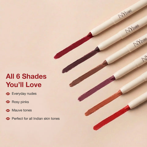 NY Bae 2-in-1 Lip Liner & Lip Colour - Shade- Kashmiri Mirch