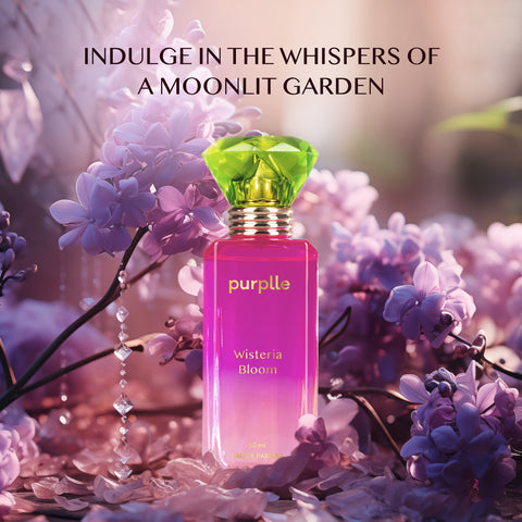 Fragrances by Purplle | Wisteria Bloom (50 ml) | floral notes jasmine, tuberose, amber, long lasting fragrance | luxury perfume for women | premium floral fragrance
