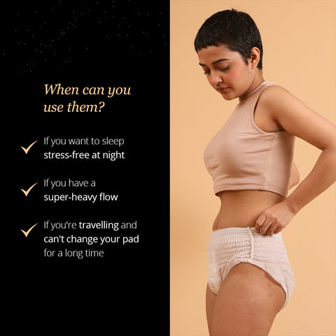 Carmesi Disposable Period Panties (S-M) - 4 Pcs