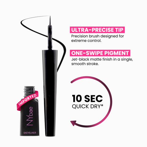 NY Bae Skeyeliner - Matte (5 ml) | Liquid Black Eyeliner