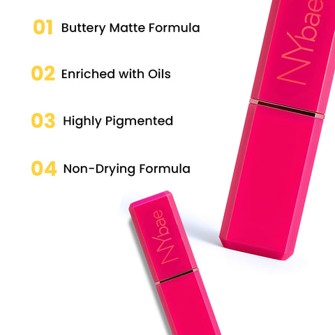 NY Bae Sweet Shop Staples Pack of 3 Lipsticks for Women (Nudes & Browns)