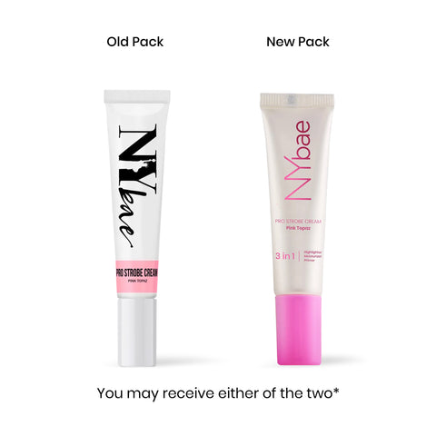 NY Bae PRO Strobe Cream - Pink Topaz (15 gm) | Primer + Highlighter + Moisturizer | Dewy Makeup | Glowing Korean Skin | Best Suited For Normal To Dry Skin