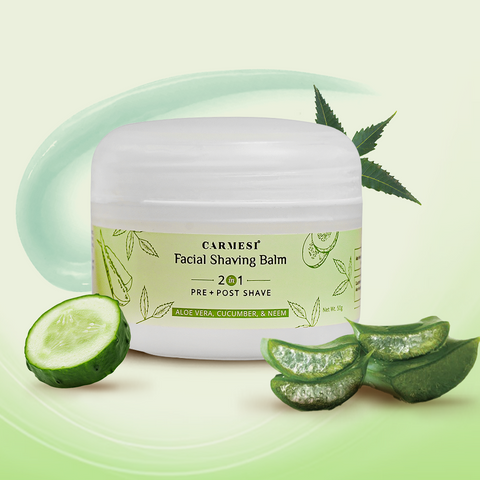 Carmesi Facial Shaving Balm - 2 in 1 Pre Shave - 50 gm