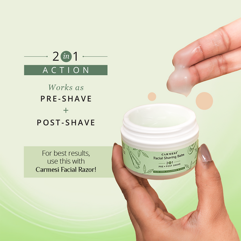 Carmesi Facial Shaving Balm - 2 in 1 Pre Shave - 50 gm