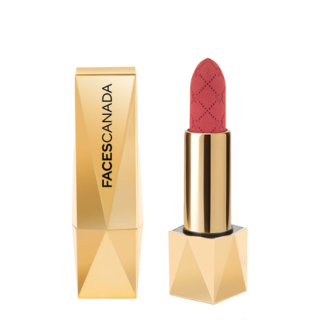 FACES CANADA Comfy Silk Obsession Lipstick - Expressive Peach 04, 4 gm | Creamy Matte Finish | Highly Pigmented | 8 Hours Long Stay | Luxurious & Elegant | Glides Effortlessly | Silky Smooth Texture | Hydrating Lips