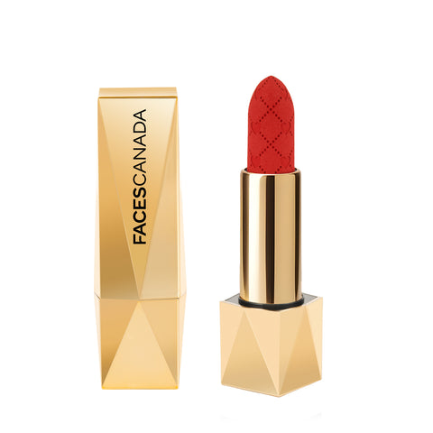 FACES CANADA Comfy Silk Obsession Lipstick - Fearless Red 10, 4 gm | Creamy Matte Finish | Highly Pigmented | 8 Hours Long Stay | Luxurious & Elegant | Glides Effortlessly | Silky Smooth Texture | Hydrating Lips