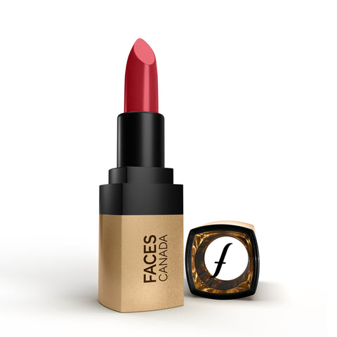 FACES CANADA Comfy Matte Velvet Touch Lipstick - Cherry Pie 02, 4.2 gm | Velvety Matte Finish | 8HR Longstay | Intense Colour | Hydrating Lips | Smooth Application | Foodproof & Crackproof