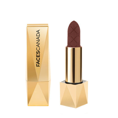 FACES CANADA Comfy Silk Obsession Lipstick - Bold Brown 07, 4 gm | Creamy Matte Finish | Highly Pigmented | 8 Hours Long Stay | Luxurious & Elegant | Glides Effortlessly | Silky Smooth Texture | Hydrating Lips