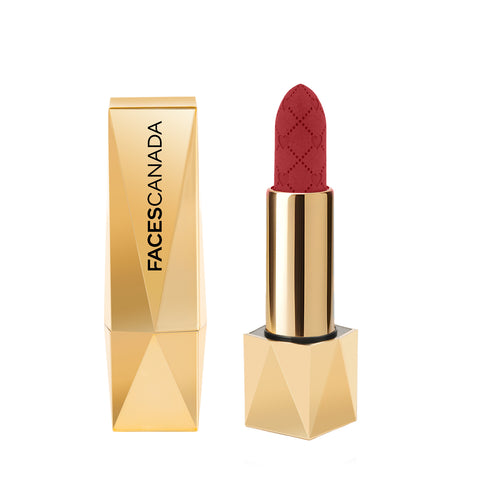 FACES CANADA Comfy Silk Obsession Lipstick - Dramatic Rust 11, 4 gm| Creamy Matte Finish | Highly Pigmented | 8 Hours Long Stay | Luxurious & Elegant | Glides Effortlessly | Silky Smooth Texture | Hydrating Lips