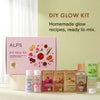 Alps Goodness DIY Glow Kit | 7 Bestselling Essentials For Your DIY Recipes | With the Goodness of Rosewater Beetroot Multani Mitti Sandalwood Glycerine Aloe Vera & Flaxseed | 100% Natural | With No Added Preservatives | Pack of 7