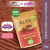 Alps Goodness French Pink Clay (50 gm)| 100% Natural Powder | Exfoliating Mask for face | Clay Mask for Sensitive Skin I Detoxifying