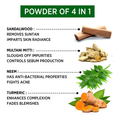 Alps Goodness SandalwoodMultani MittiNeem & Turmeric Powder (50 gm)