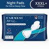 Carmesi Air Feel Night Sanitary Pads | 16 XXXL+ 410 mm Extra-Long Pads for Heavy Flow | Wide Back | Super-Absorbent Core | Airy Soft & Ultra-Thin | No VOCs Chlorine & Phthalates Pack of 16