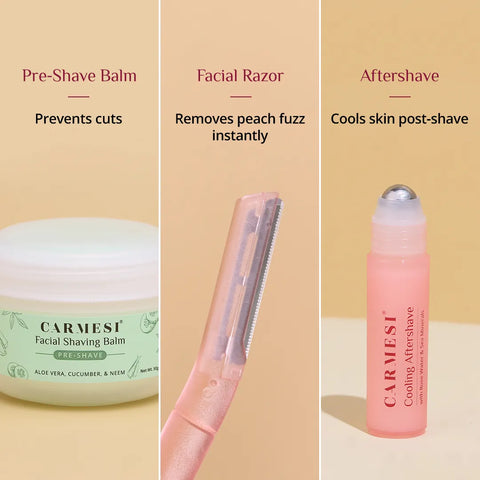 Carmesi All-In-One Facial Shaving Kit (5 Pcs)