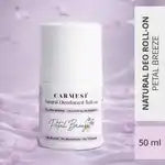Carmesi Natural Underarm Roll On Deodorant for Women | 95% Natural | Prevents Body Odour | No Alcohol & Aluminium | Petal Breeze | 50 ml