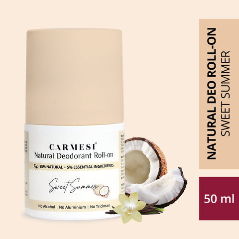 Carmesi Natural Deodorant Roll-on - Sweet Summer 50 ml