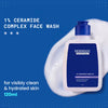 DERMDOC 1% Ceramide Complex Barrier Support Face Wash | Gentle Hydrating Cleanser with 5 Ceramides Cholesterol & 4% Hydration Complex | Non-Drying Repairs Skin Barrier | Dry & Sensitive Skin | 120 ml