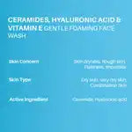 DERMDOC by Purplle 1% Ceramides * & 0.1% Hyaluronic Acid Gentle Foaming Face Wash (80 ml)