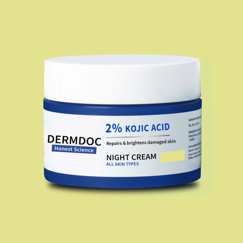 DERMDOC 2% Kojic Acid Glow Fusion Formula Night Cream 80 gm