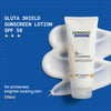 DERMDOC Gluta Shield Body Sunscreen Lotion SPF 50 PA+++ | Body Lotion with SPF | Broad Spectrum UVA & UVB Protection | With Glutathione & Hyaluronic Acid | Brightening & Hydrating | Lightweight Non-Sticky Formula | All Skin Types | 175 ml