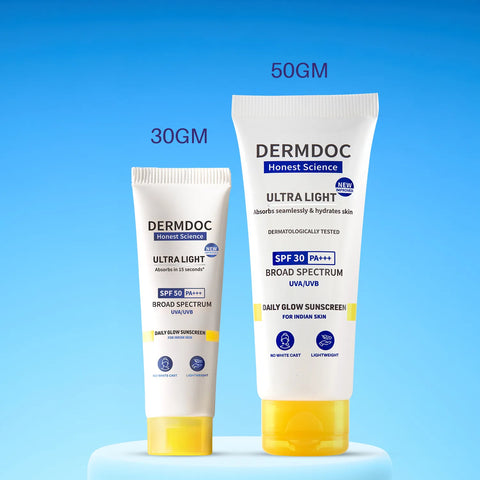 DERMDOC SPF 50 Ultra Light Daily Glow Sunscreen (30 gm)