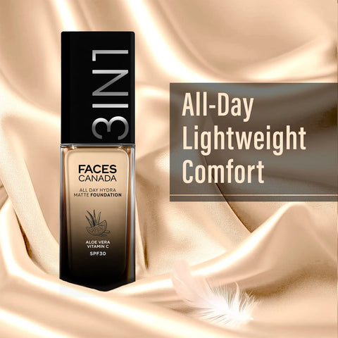 FACES CANADA All Day Hydra Matte Foundation - Warm Tan 051 | 30 ml