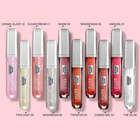 FACES CANADA Beyond Shine Lip Gloss - Gleam Dream 11 | Lightweight Non-Sticky Luxurious Texture For Glossy Lips | Shimmer Finish | Instant Shine | Fuller Supple & Plump Lips | 24 - HR Hydration - 3.8 ml