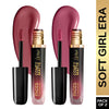 FACES CANADA Comfy Matte Wow Liquid Lipstick - The Soft Edit (3.8 ml x 2) | Pink Petal 09 + Mauve Majesty 02 | Long Lasting | Matte Finish | Lipstick Combo | Pack of 2