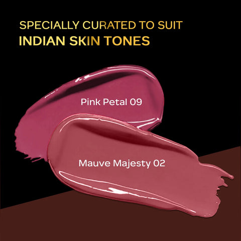 FACES CANADA Comfy Matte Wow Liquid Lipstick - The Soft Edit (3.8 ml x 2) | Pink Petal 09 + Mauve Majesty 02 | Long Lasting | Matte Finish | Lipstick Combo | Pack of 2