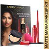 FACES CANADA Matte Mania Makeup Kit - Kajal (0.35 gm) + Wow Lipstick (3.8 ml) + Compact (9 gm) + Mascara (9.5 ml) + Beauty Blender | Pack of 5 | Makeup Kit For Women
