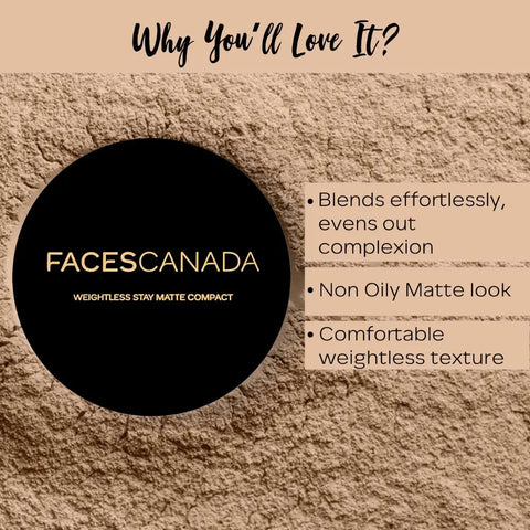 FACES CANADA Matte Mania Makeup Kit - Kajal (0.35 gm) + Wow Lipstick (3.8 ml) + Compact (9 gm) + Mascara (9.5 ml) + Beauty Blender | Pack of 5 | Makeup Kit For Women