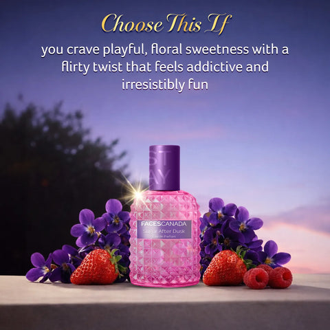 FACES CANADA STAY Sugar After Dusk Eau de Parfum Mini for Women 20 ml | Long-Lasting Sweet Berry Floral Perfume with Raspberry Strawberry Violet & Praline | Gifts for Women | Premium Fragrance