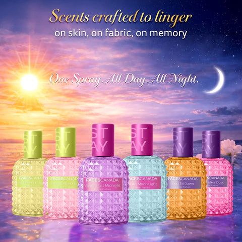 FACES CANADA STAY Vanilla Past Midnight Eau de Parfum Mini for Women 20 ml | Long-Lasting Sweet Gourmand Perfume with Caramel Vanilla Tonka & Sandalwood |Gifts for Women | Premium Fragrance