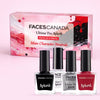 FACES CANADA Ultime Pro Splash Nail Enamel Pack of 4 Minis - Main Character Neutrals | Long-Lasting | Chip-Resistant Wear | Quick-Dry Formula | Smooth & Glossy Finish