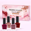 FACES CANADA Ultime Pro Splash Nail Enamel Pack of 4 Minis - Red Flag | Long-Lasting | Chip-Resistant Wear | Quick-Dry Formula | Smooth & Glossy Finish