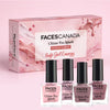 FACES CANADA Ultime Pro Splash Nail Enamel Pack of 4 Minis - Soft Girl Energy | Long-Lasting | Chip-Resistant Wear | Quick-Dry Formula | Smooth & Glossy Finish