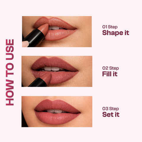 FACES CANADA Velvet Matte Trio | Velvetty Matte Finish | Long Lasting | Rich Pigment | Smudge - Proof | Smooth Finish | Nourishes & Keeps Lips Soft Pack of 3