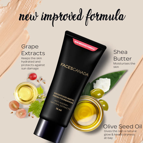 FACES CANADA Weightless Matte Finish Foundation - Beige 15 ml