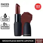 FACES CANADA Weightless Matte Lipstick - Brown Ashes 25 (Brown) 4.5 gm