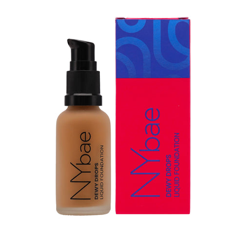 NY Bae Dewy Drops Foundation| Natural Finish | Everyday Glow |Lightweight Concealer | Moisturising - Freddo 04 (30 ml)