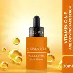 Good Vibes Vitamin C & E Age Defying Face Serum | Free 50% Product Extra | Fast Absorption | With Orange | No Parabens No Silicones No Sulphates No Animal Testing (15 ml)