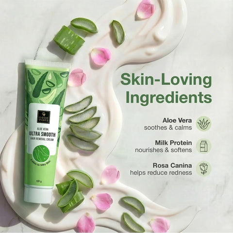 Good Vibes Aloe Vera Ultra Smooth Hair Removal Cream - 100 gm