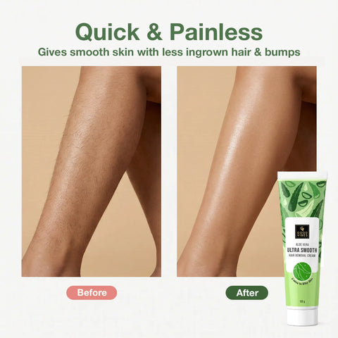 Good Vibes Aloe Vera Ultra Smooth Hair Removal Cream - 100 gm