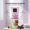 Good Vibes Amla Reetha & Shikakai Hair Strengthening Shampoo | Reduced Hair Breakage | Stronger Healthier Hair | Gentle Cleansing for Smooth Soft & Shiny Hair | 200 ml
